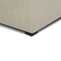 CHITA Storage Ottoman Cube With Tray,Footrest Stool Seat Serve As Side Table, Fabric In Flax -Amazon Store 51zioiTbObL