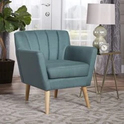 Christopher Knight Home Merel Mid Century Modern Fabric Club Chair, Dark Teal/Natural 11 Christopher Knight Home Merel Mid Century Modern Fabric Club Chair, Dark Teal/Natural -Amazon Store 51zpTc8aqcL