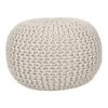 Decor Therapy Lola Round Knit Lurex Yarn And Cotton Pouf, Off-White 20x20x14 -Amazon Store 51zsQQQpNSL
