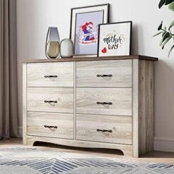 LINSY HOME 6 Drawer Dresser, Black Dresser For Bedroom, Modern Double Dresser Organizer, Black Wood Dresser Chest Of Drawers For Baby,Kids Bedroom -Amazon Store 51zvIiMvnL. AC