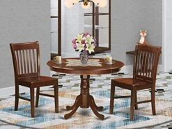 East West Furniture HLNO5-MAH-C Dining Table Set, 5-Piece -Amazon Store 51zwsv12uNL. AC