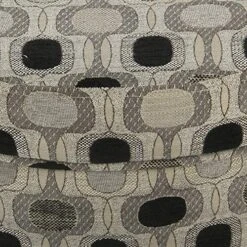 Homepop Home Decor | Upholstered Round Storage Ottoman | Ottoman With Storage For Living Room & Bedroom (Black Geo) -Amazon Store 619UlozCmBL