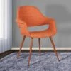 Armen Living Phoebe Dining Chair In Orange Fabric And Walnut Wood Finish 2 Armen Living Phoebe Dining Chair In Orange Fabric And Walnut Wood Finish -Amazon Store 61DEA2FlE9L