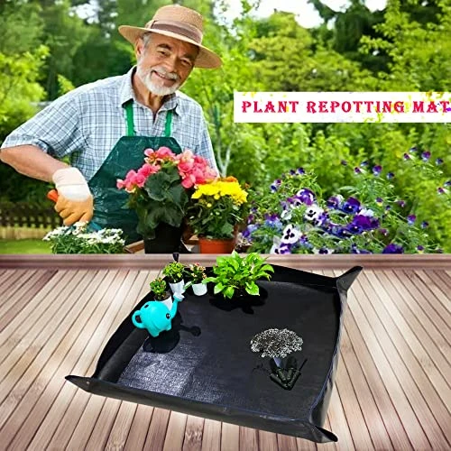39.4" X 39.4" Large Plant Repotting Mat For Indoor Plants, Portable And Foldable Gardening Mat, Waterproof Transplanting Potting Mat In Garden Outdoor 4 39.4" X 39.4" Large Plant Repotting Mat For Indoor Plants, Portable And Foldable Gardening Mat, Waterproof Transplanting Potting Mat In Garden Outdoor - Image 2