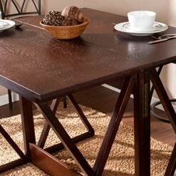 SEI Furniture Dining Counter Table, Espresso -Amazon Store 61EXZELZG9L