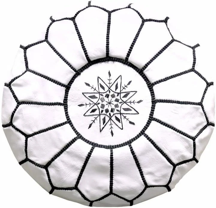 KRAFTIZAN Moroccan Leather Pouf Ottoman Foot Rest – Handmade Ottoman Leather Pouf – Genuine Leather Boho Round Ottoman Pouf Crafted By Moroccan Artisans – 21 X 13 Inch (Tan Brown, Unstuffed) 9 KRAFTIZAN Moroccan Leather Pouf Ottoman Foot Rest – Handmade Ottoman Leather Pouf – Genuine Leather Boho Round Ottoman Pouf Crafted By Moroccan Artisans – 21 X 13 Inch (Tan Brown, Unstuffed) - Image 7