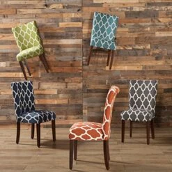 HomePop Parsons Classic Upholstered Accent Dining Chair, Set Of 2, Teal And Cream Geometric 10 HomePop Parsons Classic Upholstered Accent Dining Chair, Set Of 2, Teal And Cream Geometric -Amazon Store 61Jkjm02EXL