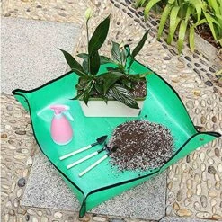 2PCS Plant Repotting Mat Waterproof PE Transplanting Mat Foldable Gardening Mat Reportting Mat For Indoor Outdoor Plants -Amazon Store 61LH9sgzJQS