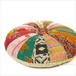 Eyes Of India - 16 X 10 Small Colorful Vintage Kantha Round Pouf Pouffe Ottoman Cover Floor Seating Boho Chic Bohemian Accent Indian Handmade Cover ONLY 9 Eyes Of India - 16 X 10 Small Colorful Vintage Kantha Round Pouf Pouffe Ottoman Cover Floor Seating Boho Chic Bohemian Accent Indian Handmade Cover ONLY -Amazon Store 61MZLZyD9xL. AC 1