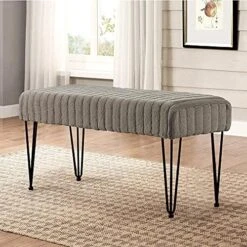 Home Soft Things Super Mink Faux Fur Pink Ottoman Bench, 19" X 13" X 17", Rose Smoke, Living Room Foot Rest Stool Entryway Makeup Bench End Of Bed Bedroom Home Decor Chair For Sitting -Amazon Store 61Oe0ZRKE6S. AC