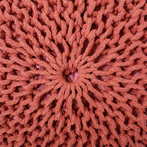Christopher Knight Home Nahunta Pouf, Coral 6 Christopher Knight Home Nahunta Pouf, Coral - Image 4