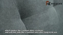 Recaceik Linen Upholstered Modern Convertible Folding Futon Sofa Bed For Living Room, Apartment, Office Recliner Twin Size Futon Couch Bed W/Removable Armrests 2 Cupholders And Metal Legs, Gary -Amazon Store 61VF1tOjKnL