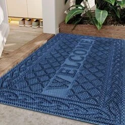 Mibao Welcome Front Door Mat, Outdoor Mats For Patio Waterproof Quick Dry, Doormat Indoor Outdoor Entrance, Heavy Duty Easy Clean Non Slip Rubber Mats, 24X36 Inches, Black -Amazon Store 61VpEKrwbML. AC 1