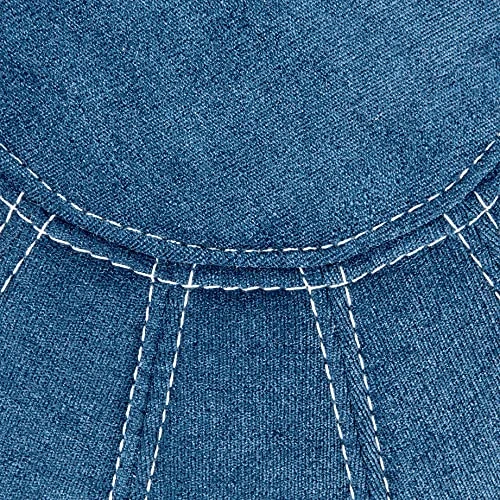 Madison Park Kelsey Round Floor Pillow Pouf Large-Soft Fabric, Polystyrene Beads Fill Ottoman Foot Stool-1 Piece Mid-Century Modern Floral Design Oversized Beanbag, Blue 6 Madison Park Kelsey Round Floor Pillow Pouf Large-Soft Fabric, Polystyrene Beads Fill Ottoman Foot Stool-1 Piece Mid-Century Modern Floral Design Oversized Beanbag, Blue - Image 4