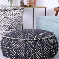 Mandala Life ART Bohemian Pouf Cube Cover- 20 Inches –Luxury, Artisan Room Decor Pouffe - Boho Chic Seating Area Ottoman -Amazon Store 61aVtH596L. AC