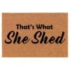 Coir Doormat Front Door Mat New Home Closing Housewarming Gift That's What She Shed Funny (30" X 18" Standard) 1 Coir Doormat Front Door Mat New Home Closing Housewarming Gift That's What She Shed Funny (30" X 18" Standard) -Amazon Store 61avKALRwSL