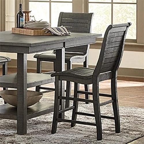 Progressive Furniture Willow Counter Chair (2/Ctn), Dark Gray 4 Progressive Furniture Willow Counter Chair (2/Ctn), Dark Gray - Image 2