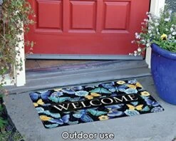 Toland Home Garden 800392 Blue Butterfly Welcome Spring Welcome Door Mat 18x30 Inch Summer Outdoor Doormat For Entryway Indoor Entrance -Amazon Store 61jkUH7pRwL