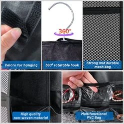 PENGFULL Hanging Shoe Organizer Rack,Closet Hanging Organizer,Side Pockets Have 27 Pockets,4 Self-Adhesive Straps, Can Be Used For Several Things.Perfect For Closets, RVs, Campers, Student Dormitory -Amazon Store 61lYPmMGasL