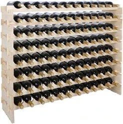 96 Bottle Modular Wine Rack Freestanding Floor Wine Holder, Stackable Wine Storage Rack Display Shelves, Solid Wood - Wobble-Free (96 Bottles) -Amazon Store 61olYrYcDcL. AC