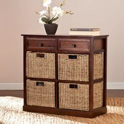 SEI Furniture Kenton Storage, 4-Basket Chest, Brown -Amazon Store 61pKSEb4UvL