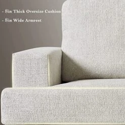 AMERLIFE Deep Seat Sofa-Contemporary Chenille Sofa Couch, 97" Wide Large 3 Seater Sofa For Living Room-Oversized Sofa Comfy Sofa Beige -Amazon Store 61zSEVgaD8L